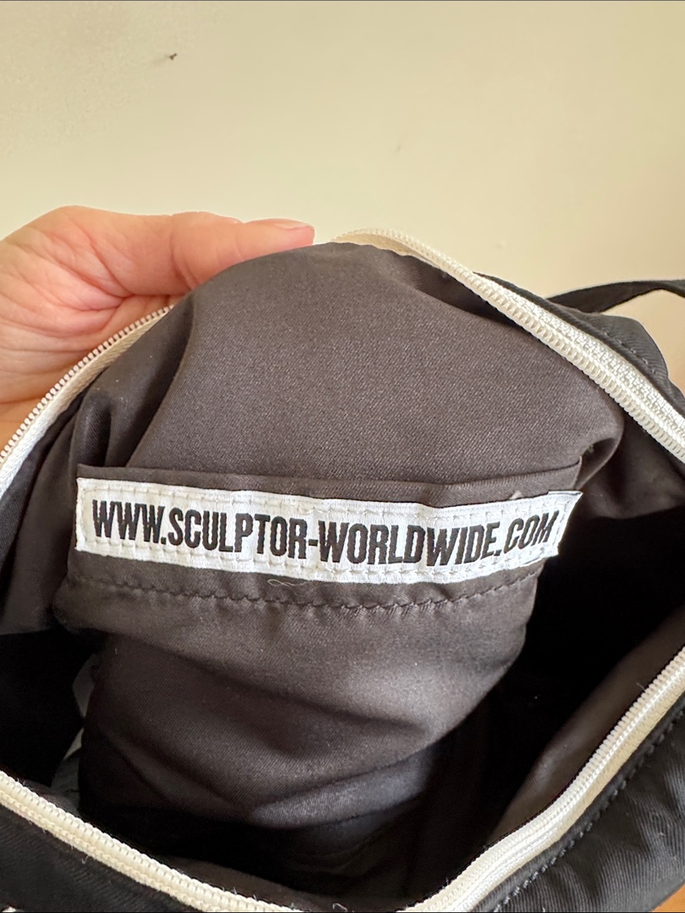 Black Shoulder Bag with White Script "I'm not a Hoarder I'm a Stuff Collector" - Picture 2 of 6